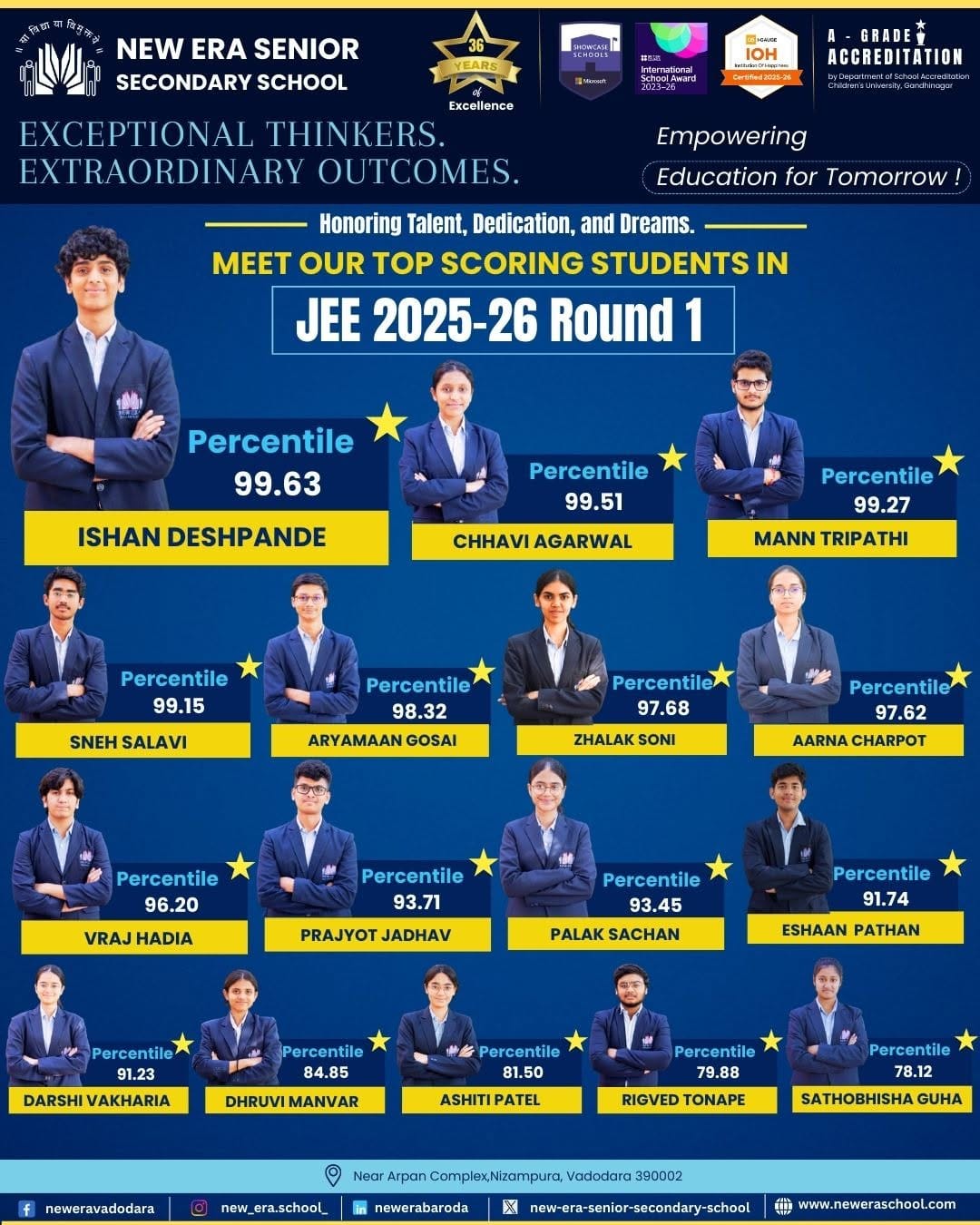 JEE Advanced 2025-26 achievers